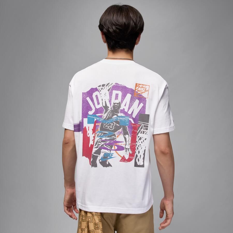 Jordan Flight oversized T-shirt met graphic voor dames Wit