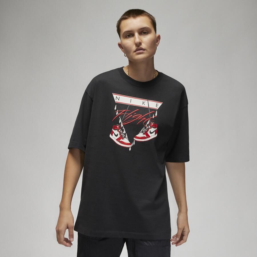 Jordan Flight Oversized T-shirt voor dames Zwart - Foto 4