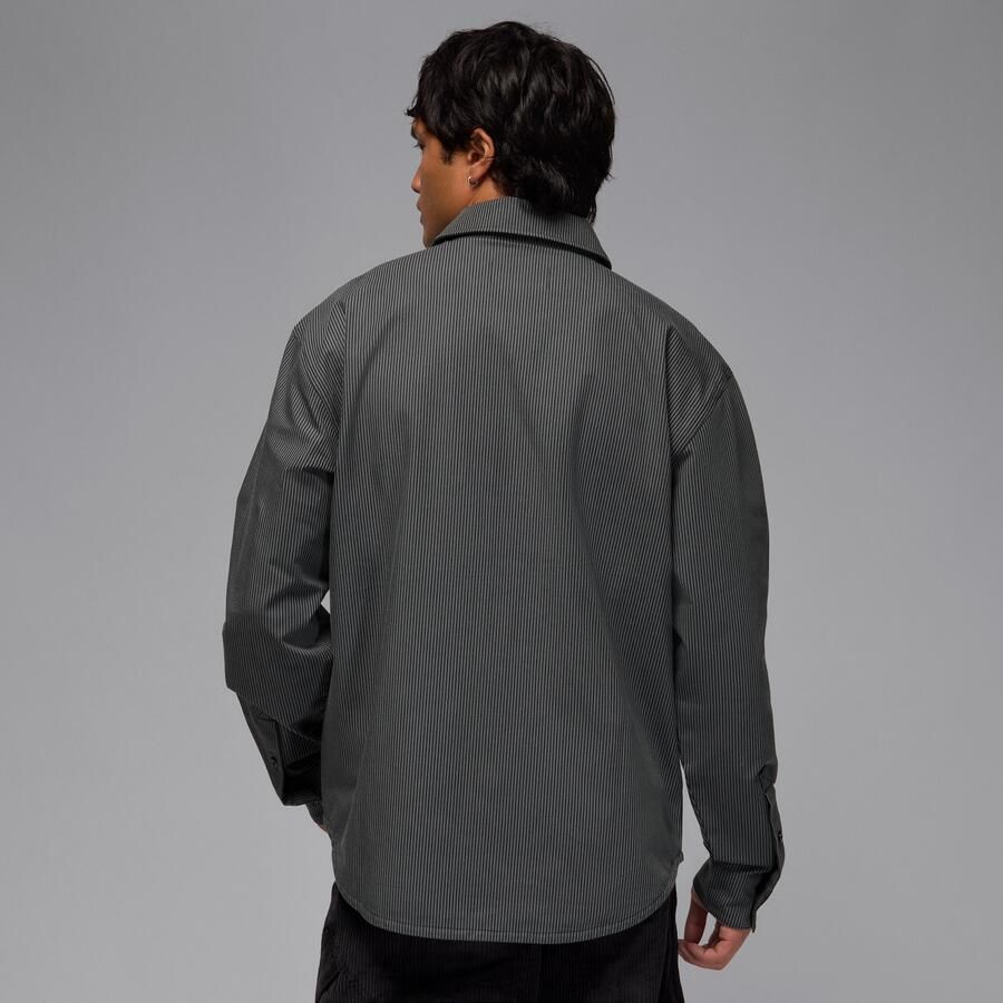 Jordan Flight Oxford-overhemd met lange mouwen voor heren Zwart