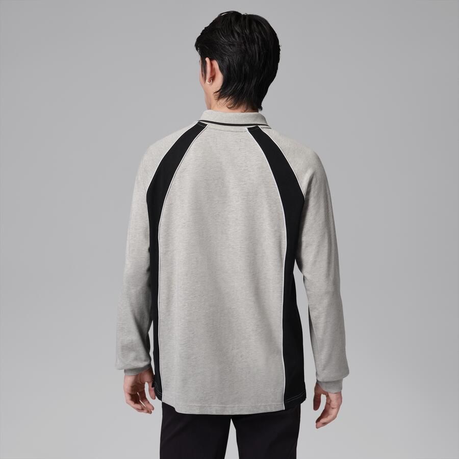 Jordan Flight poloshirt met lange mouwen voor heren Grijs