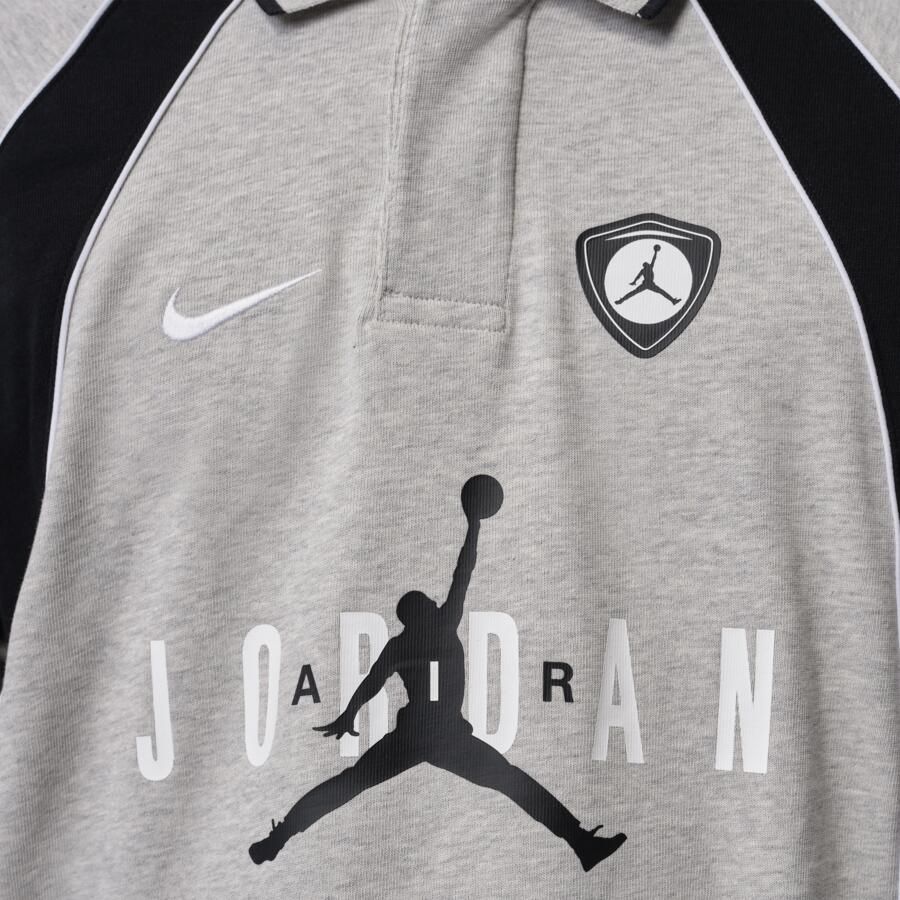 Jordan Flight poloshirt met lange mouwen voor heren Grijs - Foto 3