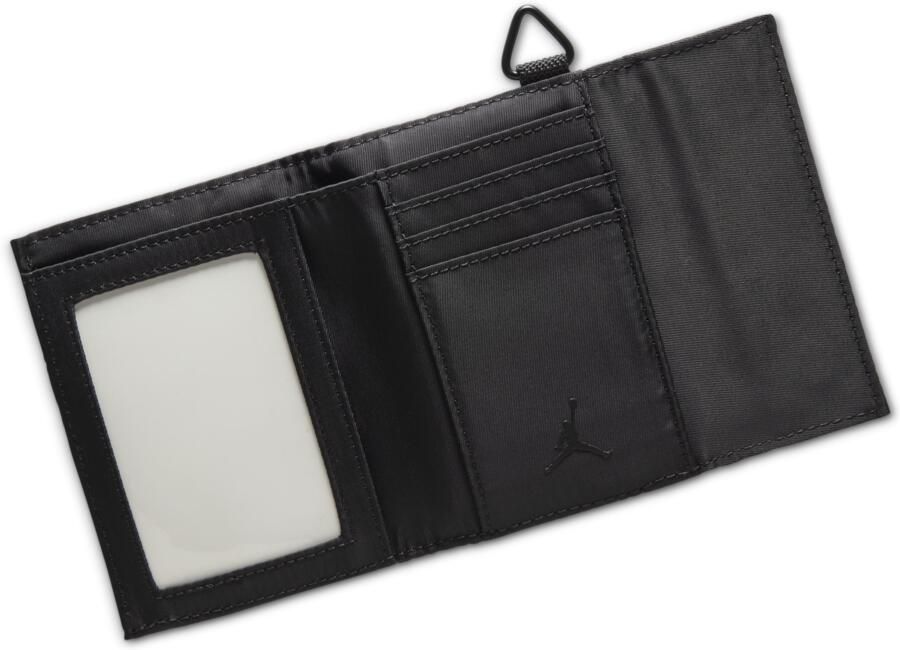 Jordan Flight portemonnee met drie flappen voor heren Zwart - Foto 2
