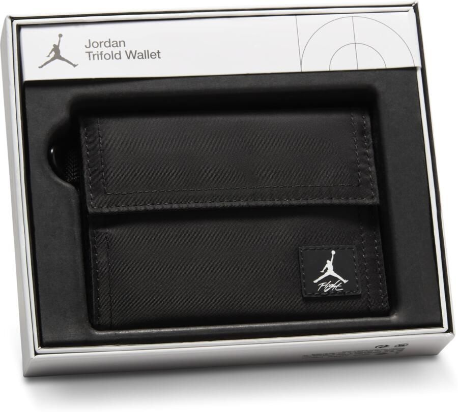 Jordan Flight portemonnee met drie flappen voor heren Zwart