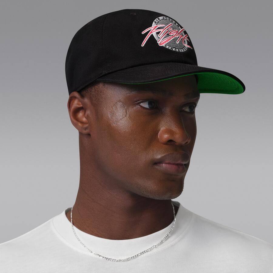 Jordan Flight Pro ongestructureerde pet met platte klep Zwart - Foto 2