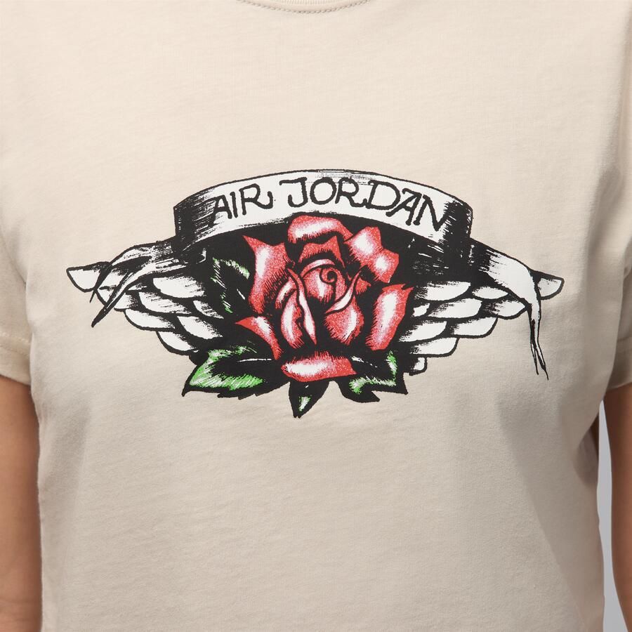 Jordan Flight T-shirt met aansluitende pasvorm en graphic voor dames Bruin - Foto 3