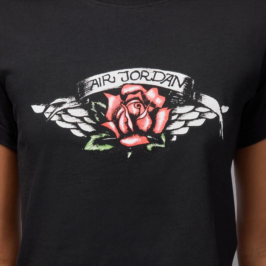 Jordan Flight T-shirt met aansluitende pasvorm en graphic voor dames Zwart - Foto 3