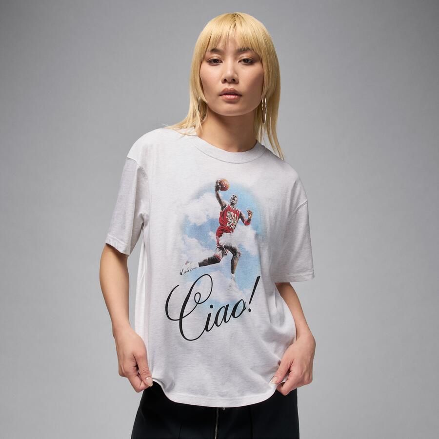 Jordan Flight T-shirt met graphic voor dames Bruin - Foto 4