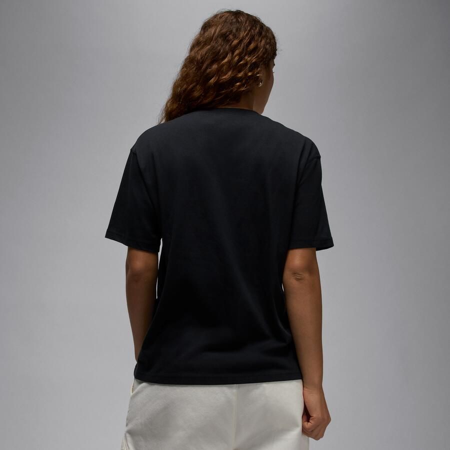 Jordan Flight T-shirt met graphic voor dames Zwart