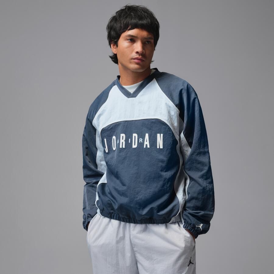 Jordan Flight warming-uptop met lange mouwen voor heren Blauw - Foto 4