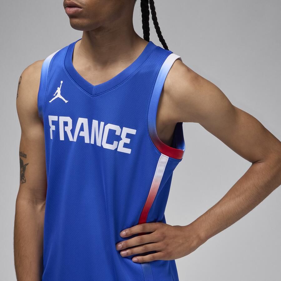 Jordan Frankrijk Limited Road basketbaljersey voor heren Blauw - Foto 2