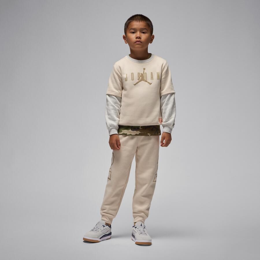Jordan Future Flight tweedelige set met top met ronde hals voor kleuters Bruin - Foto 4