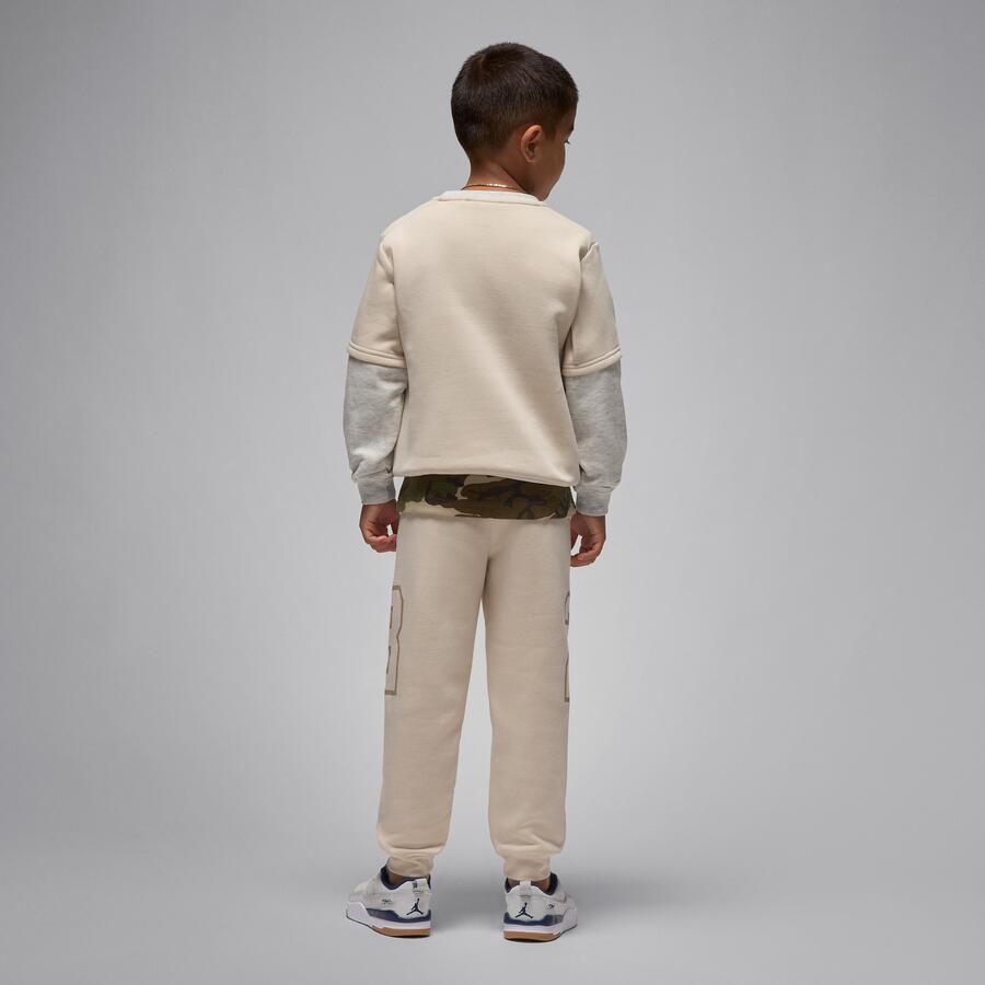 Jordan Future Flight tweedelige set met top met ronde hals voor kleuters Bruin