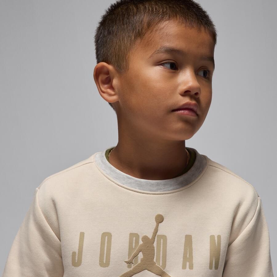 Jordan Future Flight tweedelige set met top met ronde hals voor kleuters Bruin - Foto 3