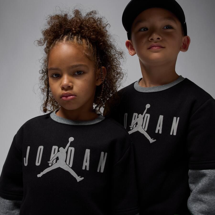 Jordan Future Flight tweedelige set met top met ronde hals voor kleuters Zwart - Foto 3