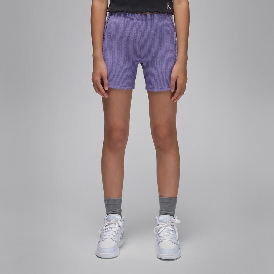 Jordan geribde bikeshorts voor kids Paars - Foto 4