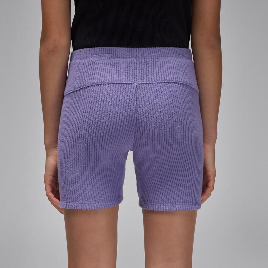 Jordan geribde bikeshorts voor kids Paars - Foto 2