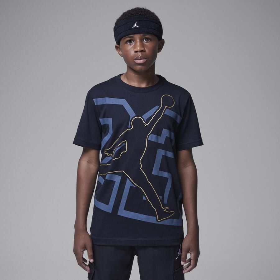 Jordan glanzend Jumpman T-shirt voor kids Zwart - Foto 3