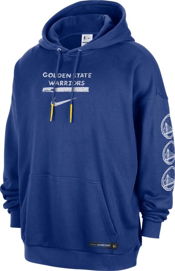 Jordan Golden State Warriors Courtside NBA Club Premium hoodie voor heren Blauw - Foto 3
