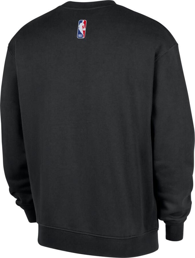 Jordan Golden State Warriors Statement Essentials NBA-sweatshirt van fleece met ronde hals voor heren Zwart