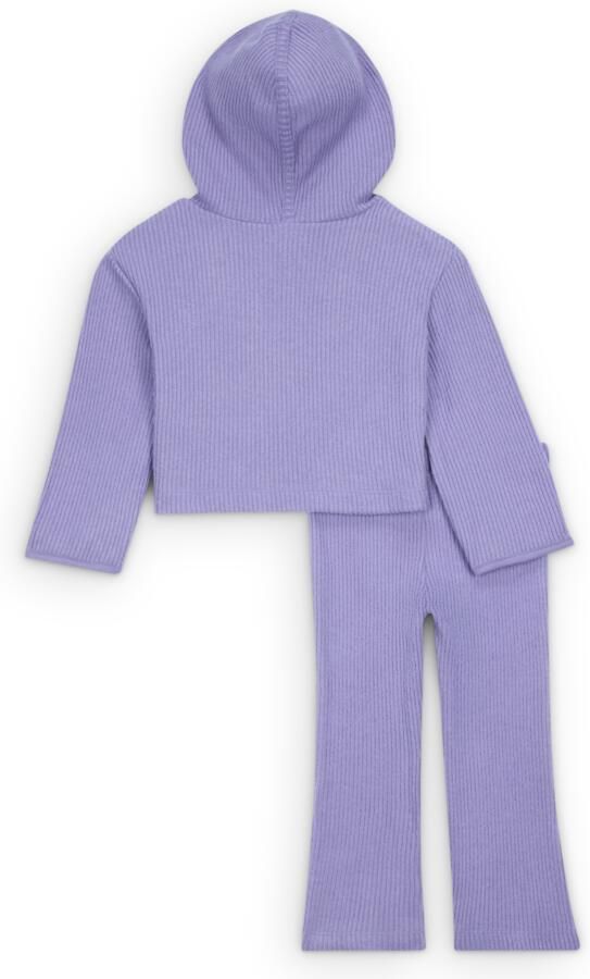 Jordan Heir To The Crown tweedelige geribbelde trui voor baby's (12-24 maanden) Paars - Foto 2