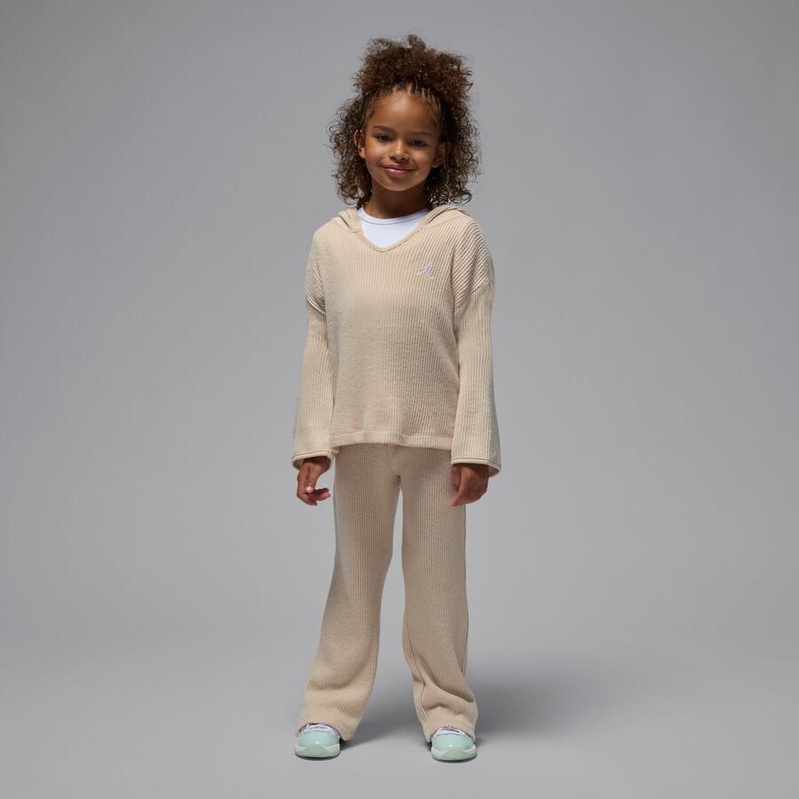 Jordan Heir To The Crown tweedelige geribbelde trui voor kleuters Bruin - Foto 3