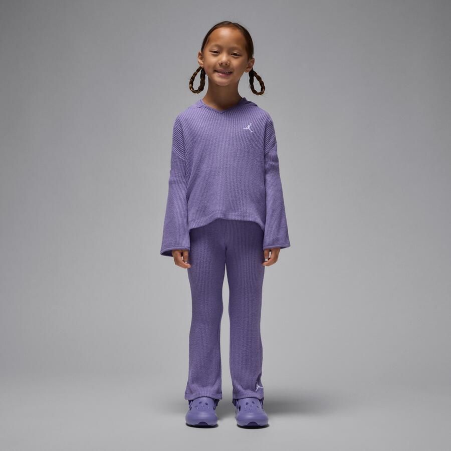 Jordan Heir To The Crown tweedelige geribbelde trui voor kleuters Paars - Foto 4