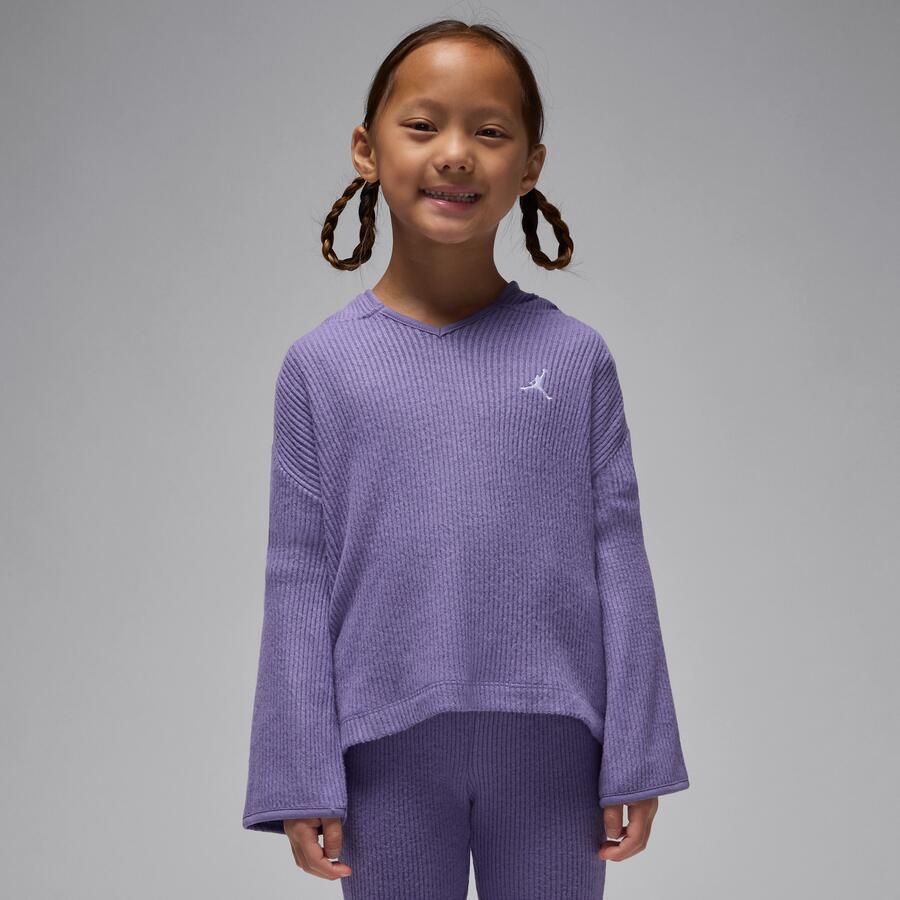 Jordan Heir To The Crown tweedelige geribbelde trui voor kleuters Paars - Foto 2
