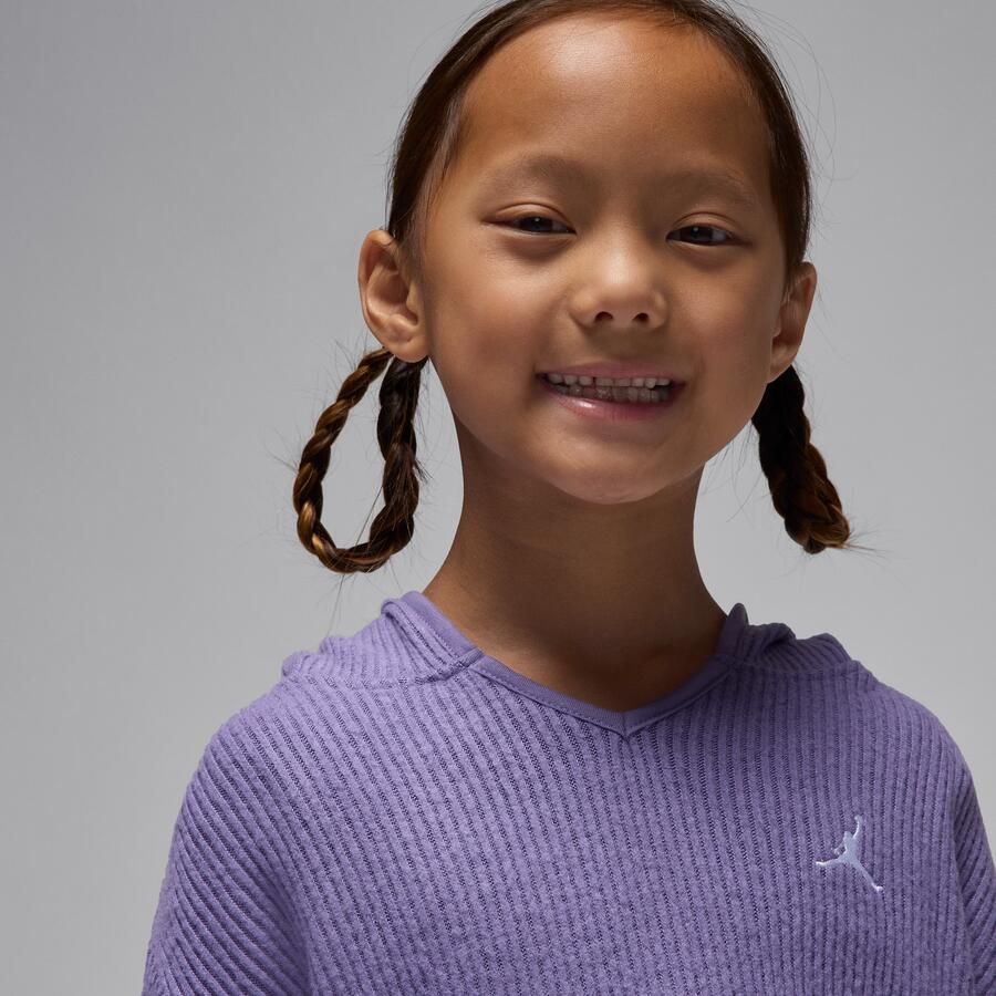 Jordan Heir To The Crown tweedelige geribbelde trui voor kleuters Paars - Foto 3