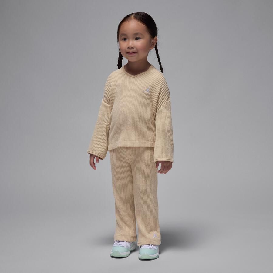 Jordan Heir To The Crown tweedelige geribbelde trui voor peuters Bruin - Foto 4