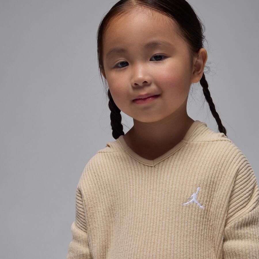 Jordan Heir To The Crown tweedelige geribbelde trui voor peuters Bruin - Foto 3