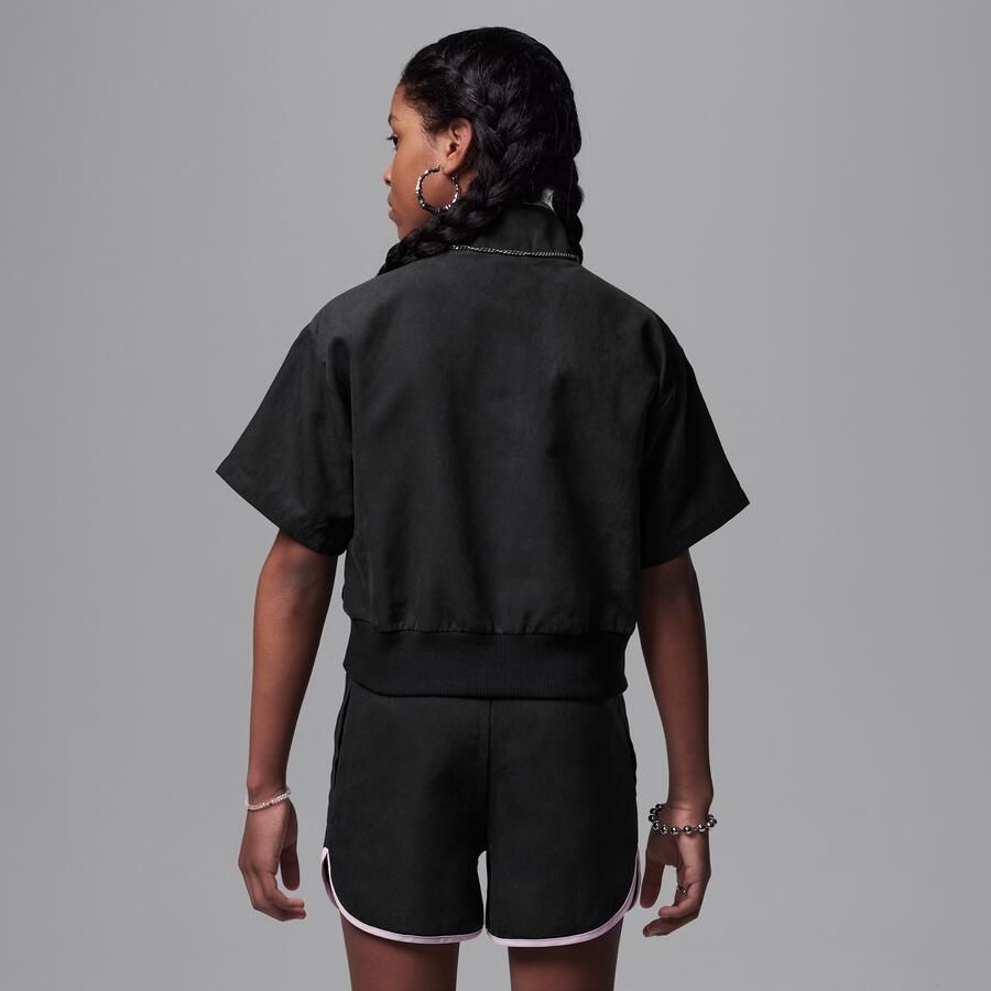 Jordan 'Hidden In Plain Sight' top met rits voor kleuters Zwart