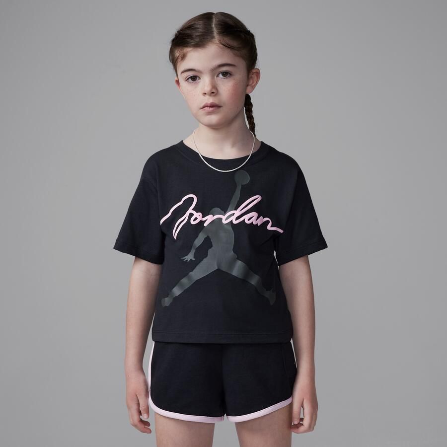 Jordan 'Hidden In Plain Sight' tweedelige shortsset voor kleuters Zwart - Foto 4