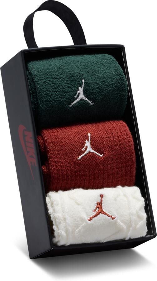 Jordan Holiday '25 cadeauset met Crew sokken voor kids (3 paar) Wit - Foto 2