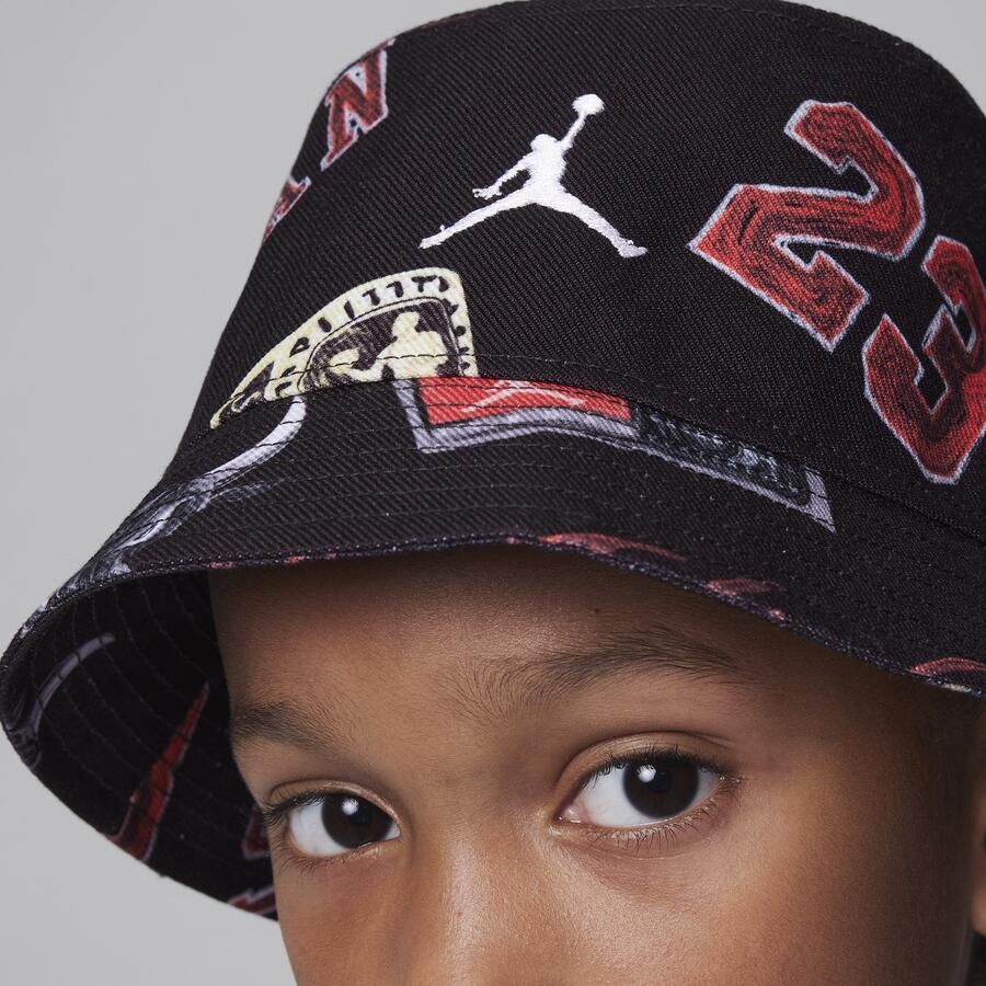 Jordan Icons vissershoedje voor kids Zwart - Foto 3