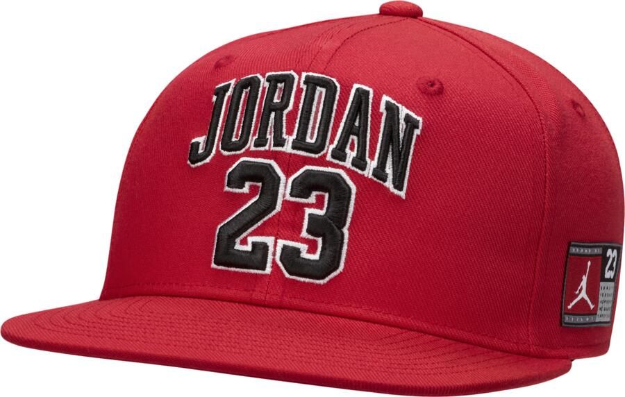 Jordan jersey pet met platte rand voor kids Rood