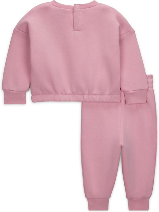 Jordan Jumpman Club tweedelige babyset van bubbelfleece (3-6 maanden) Roze - Foto 2