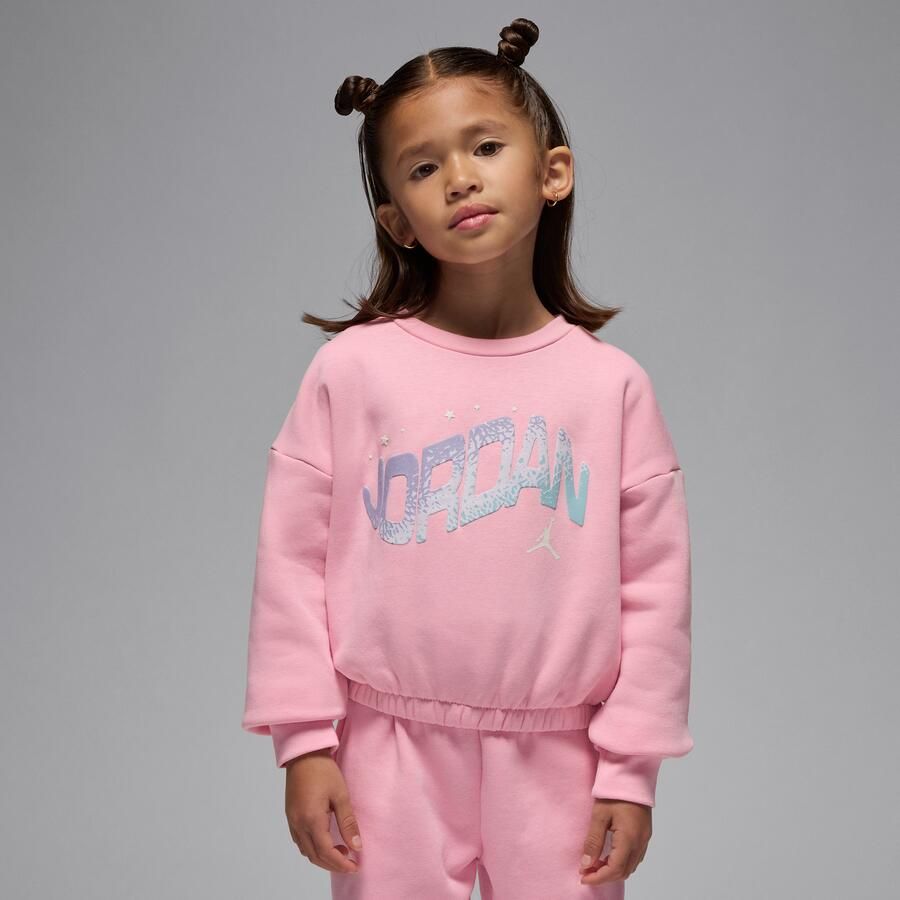 Jordan Jumpman Club tweedelige kleuterset van bubbelfleece Roze - Foto 2