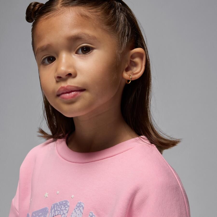 Jordan Jumpman Club tweedelige kleuterset van bubbelfleece Roze - Foto 3