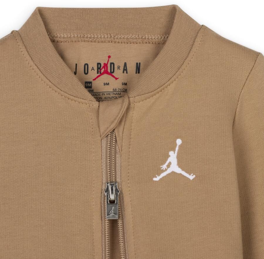 Jordan Jumpman coverall met voetjes voor baby's (0-9 maanden) Bruin - Foto 2
