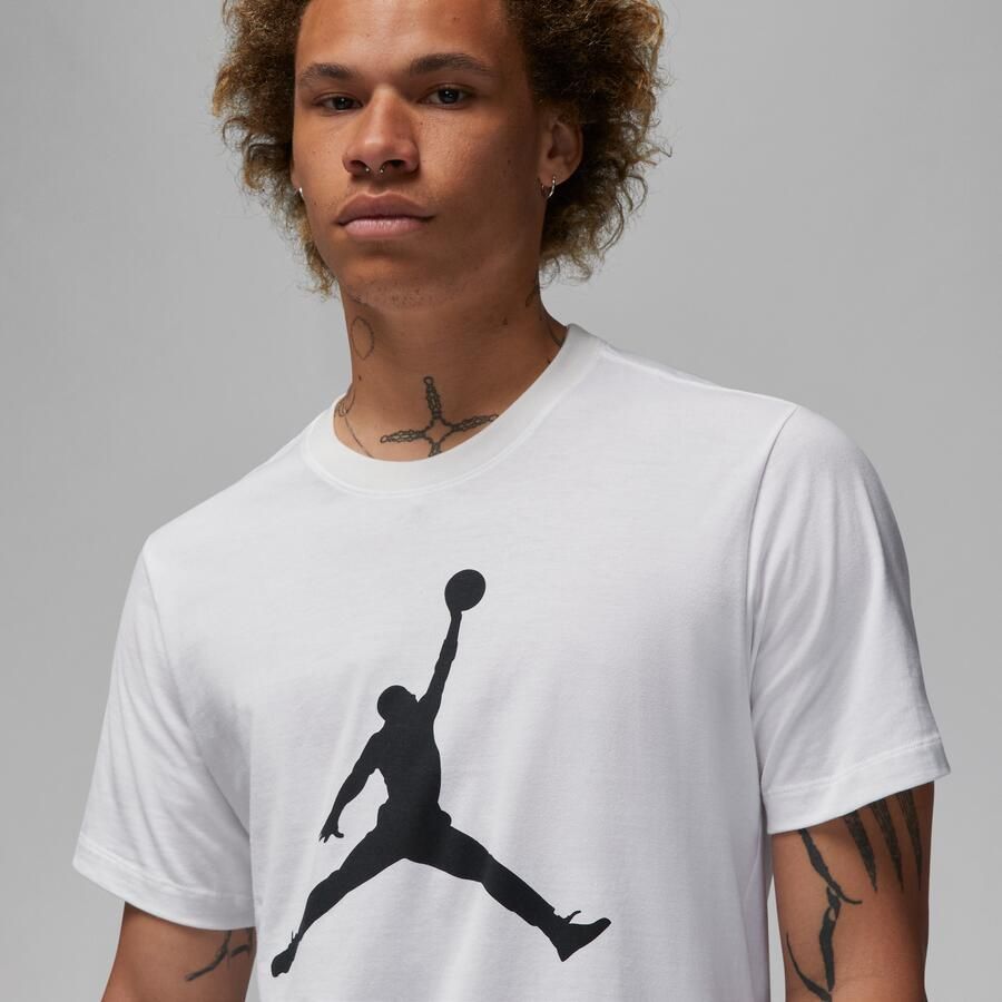 Jordan Jumpman Crew T-Shirt Wit Zwart White Heren