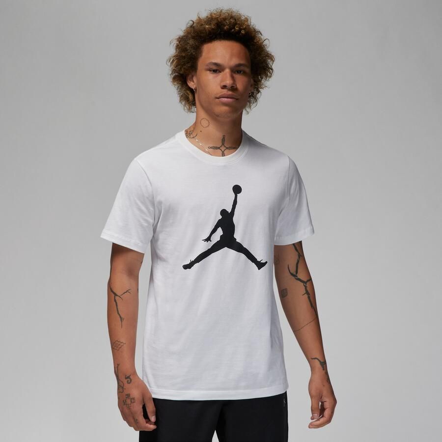 Jordan Jumpman Crew T-Shirt Wit Zwart White Heren - Foto 3