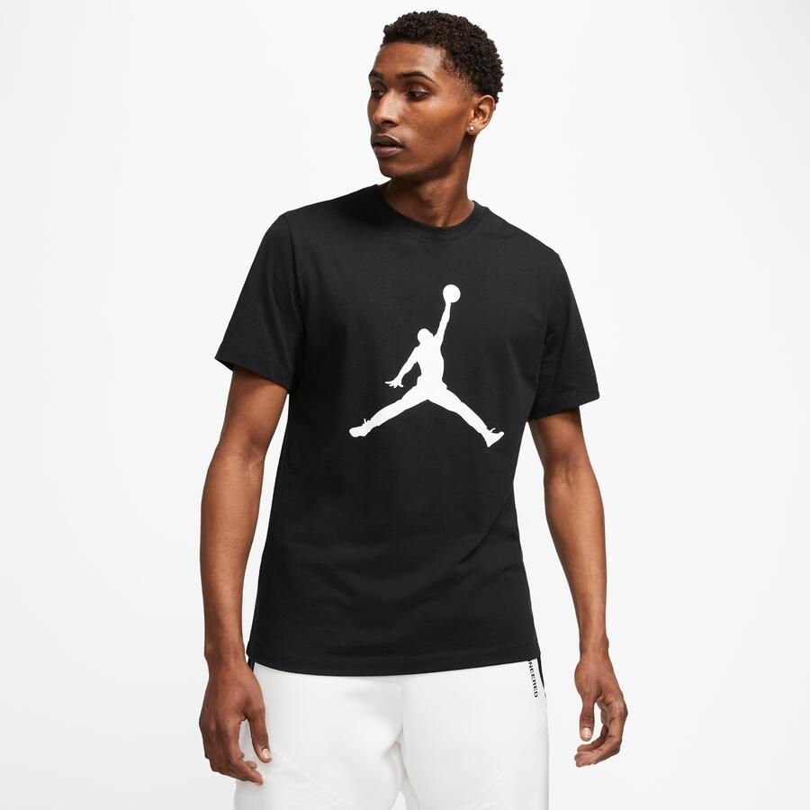 Jordan Zwart Print T-shirt voor Mannen Black Heren - Foto 3