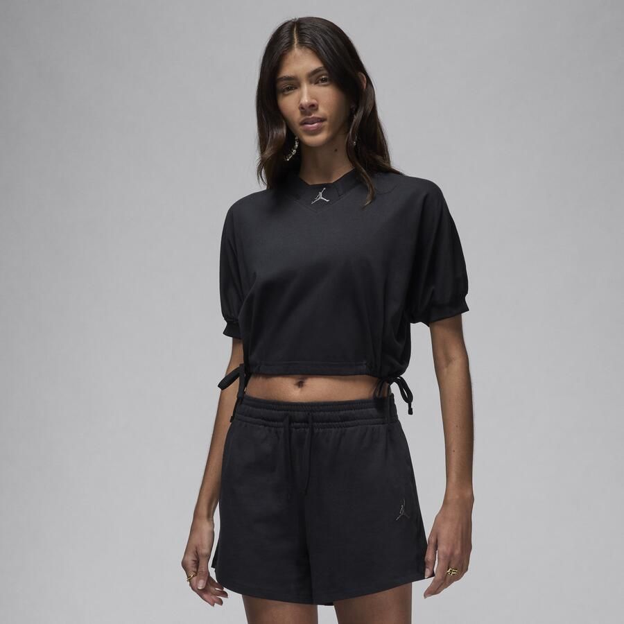 Jordan knit croptop voor dames Zwart - Foto 3