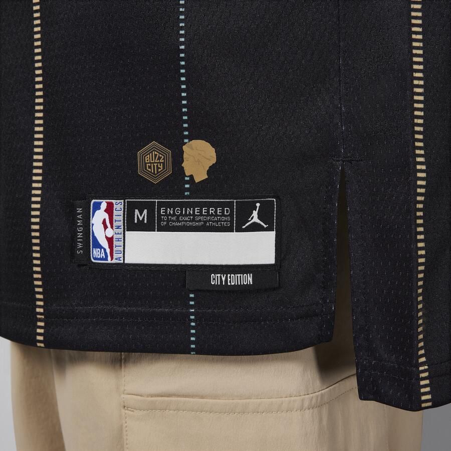 Jordan Lamelo Ball Charlotte Hornets 2022 23 City Edition Swingman NBA-jersey met Dri-FIT voor jongens Zwart - Foto 2