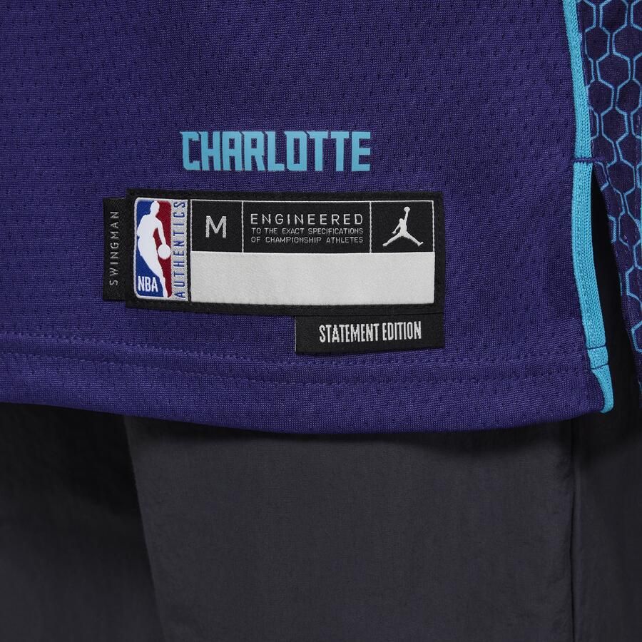 Jordan LaMelo Ball Charlotte Hornets Statement Edition Swingman NBA-jersey met Dri-FIT voor kids Paars - Foto 2