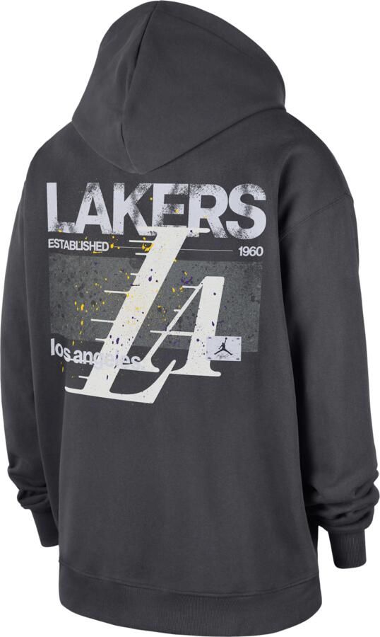 Jordan Los Angeles Lakers Basketball Flight fleece hoodie voor heren Grijs