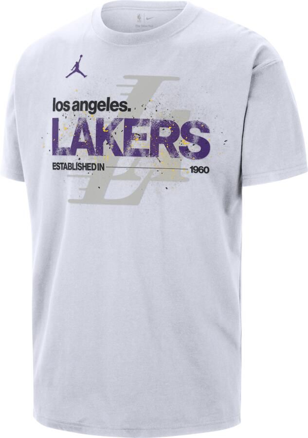 Jordan Los Angeles Lakers Courtside '85 NBA Statement T-shirt voor heren Wit - Foto 2