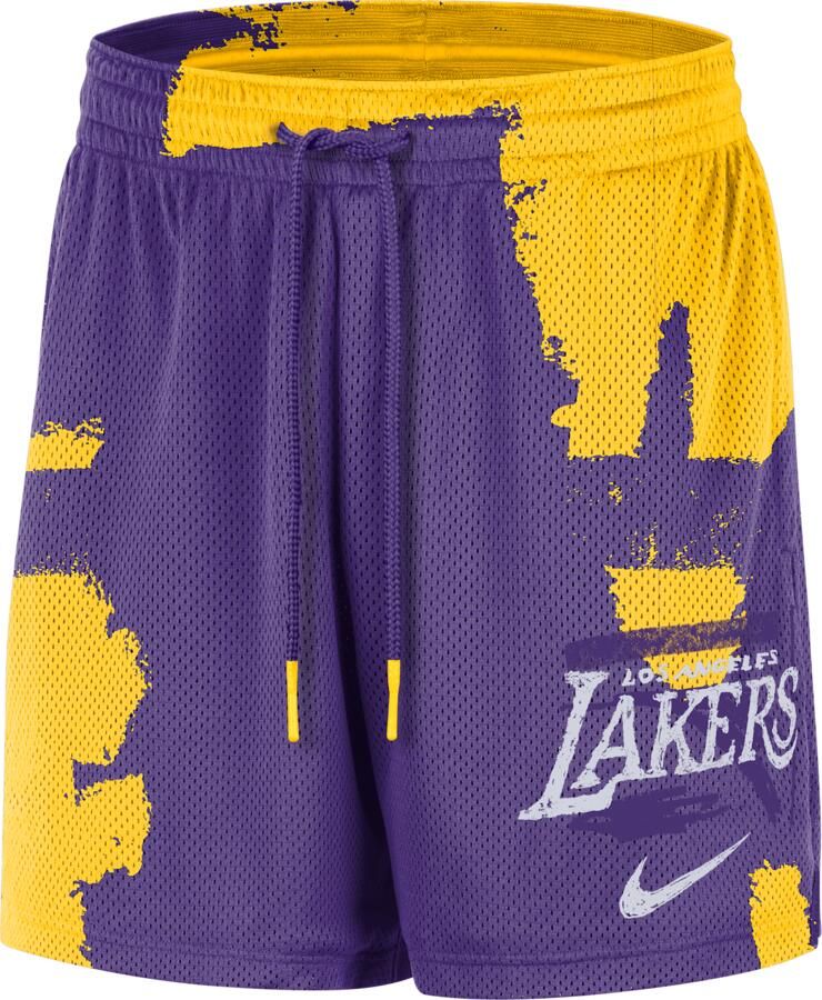 Jordan Los Angeles Lakers Courtside Dri-FIT NBA-trainingsshorts met mesh voor heren Paars - Foto 3