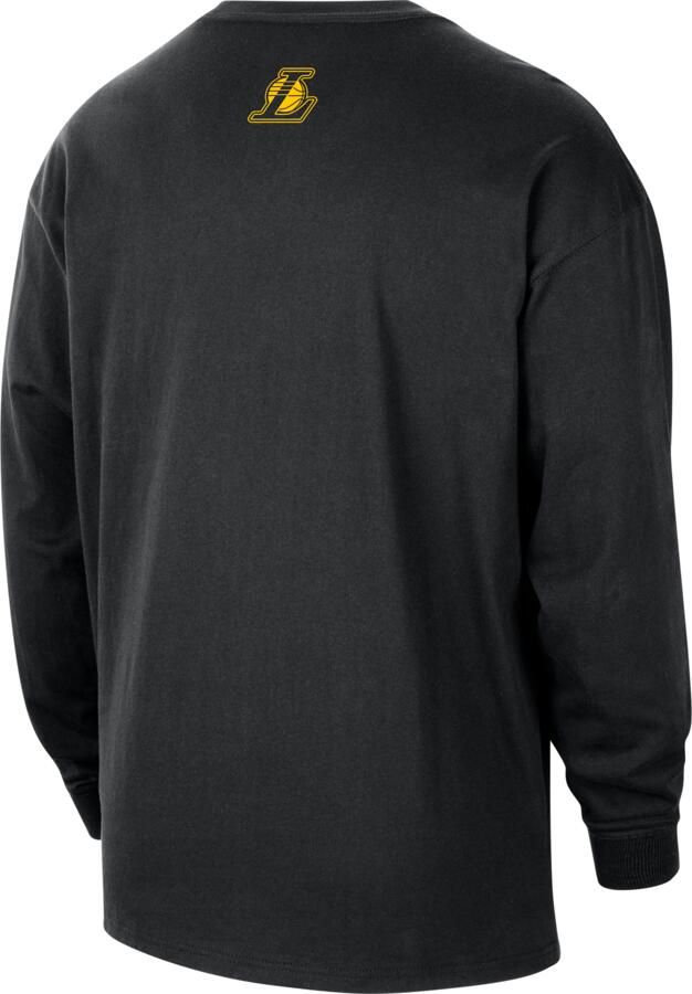 Jordan Los Angeles Lakers Essential NBA-herenshirt met lange mouwen Zwart