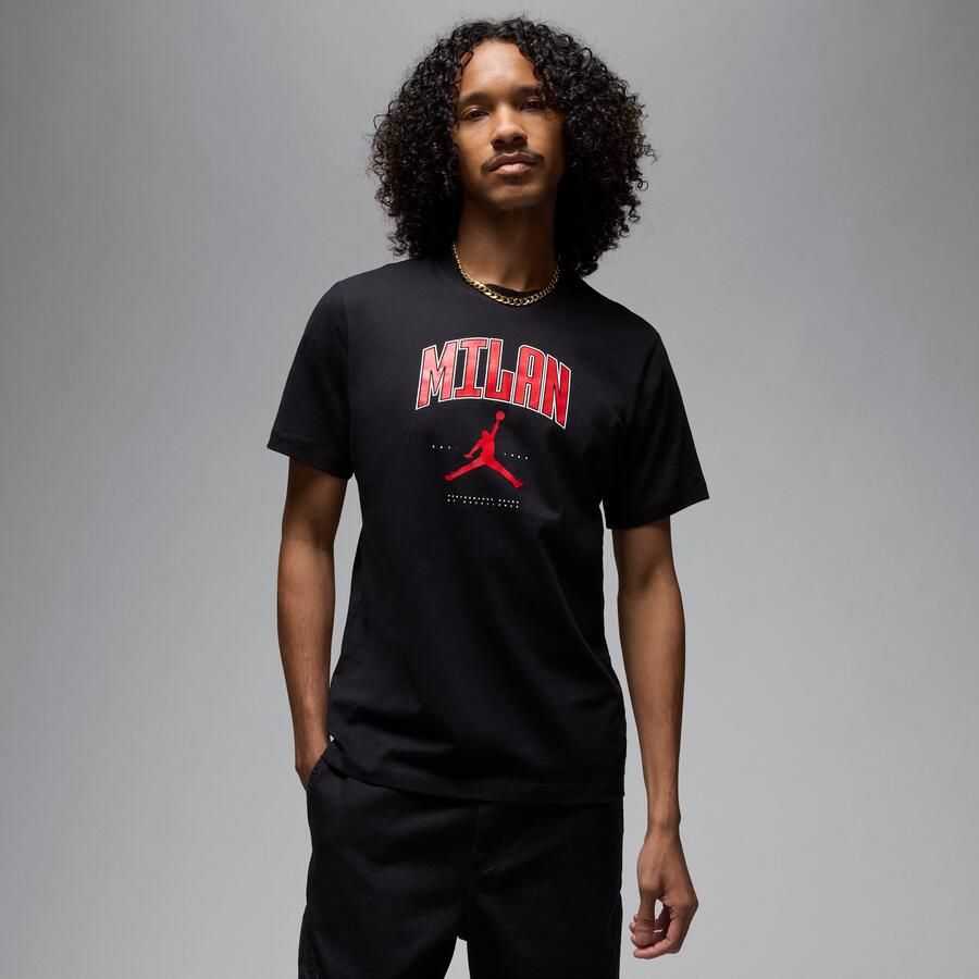 Jordan Milan T-shirt voor heren Zwart - Foto 4